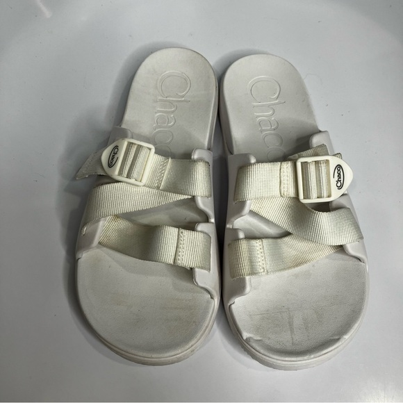 Chaco chillos slides sandals all white size 10 - Picture 4 of 8